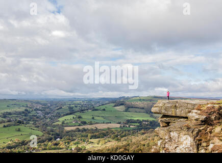 Curbar Kante, Peak District National Park, England. oktober 2017 Stockfoto