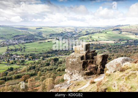 Curbar Kante, Peak District National Park, England. oktober 2017 Stockfoto