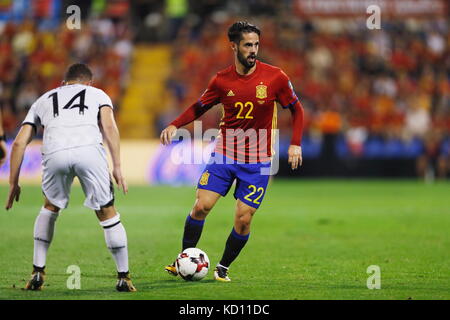 Isco (esp), 6. Oktober 2017 - Fußball: FIFA WM 2018 Qualifying Match zwischen Spanien 3-0 Albanien im Estadio José rico Pérez in Alicante, Spanien. (Foto von mutsu kawamori/LBA) [3604] Stockfoto