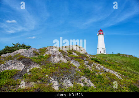 Leuchtturm, louisbourg, Cape Breton, Nova Scotia, Kanada Stockfoto