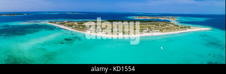 Panoramablick auf Los Roques venezuela Landschaft Stockfoto