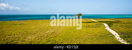 Panoramablick auf Los Roques venezuela Landschaft Stockfoto