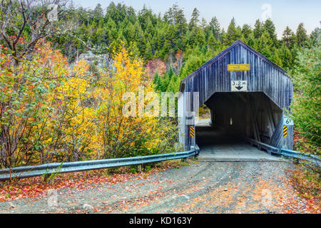 45 Covered Bridge, Bay of Fundy National Park, New Brunswick, Kanada Stockfoto