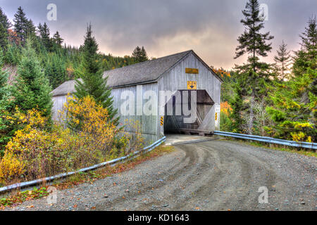 45 Covered Bridge, Bay of Fundy National Park, New Brunswick, Kanada Stockfoto