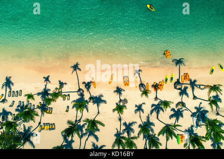Luftaufnahme von Caribbean Resort, Punta Cana, Dominikanische Republik Stockfoto