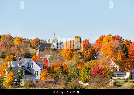 Herbstfarben, Dorf von Norton, Kings County, New Brunswick, Kanada Stockfoto