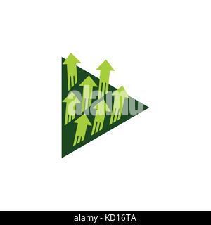 Pfeile Dreieck logo Vektor Stock Vektor