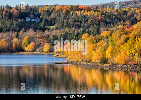 Blick vom See in Richtung Lieblinge Insel, Hampton, New Brunswick, Kanada Stockfoto