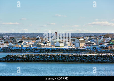 Aussicht auf die Küste im Winter, glace Bay, Nova Scotia, Kanada Stockfoto