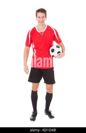 Portrait von jungen männlichen Fußball-Spieler, Fußball Stockfoto