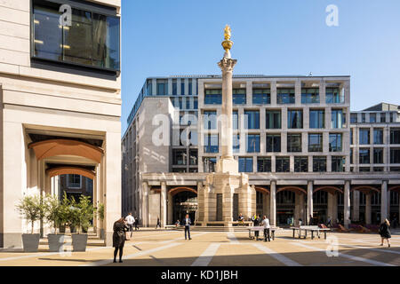 London Stock Exchange LSE Gebäude Haupteingang nach Paternoster Square, London, UK Stockfoto