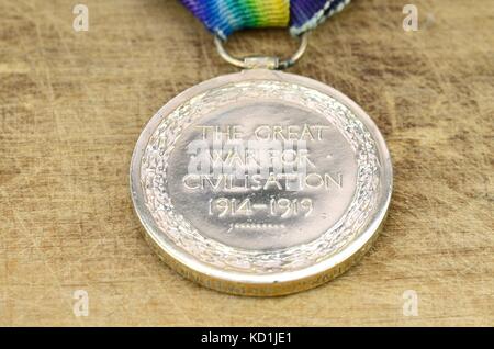 Ww1 British Victory Medal Stockfoto