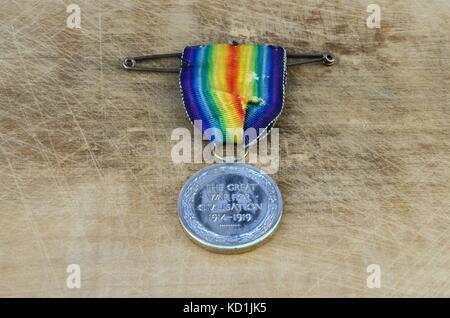 Ww1 British Victory Medal Stockfoto