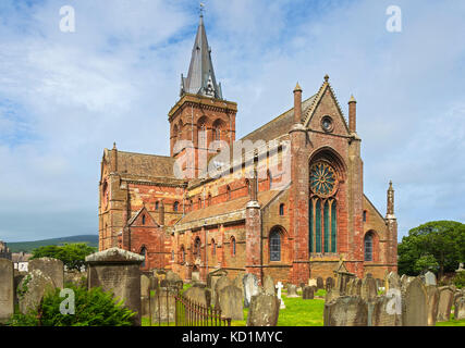 Die St. Magnus Kathedrale, Kirkwall, Orkney Mainland, Schottland, Großbritannien. Stockfoto
