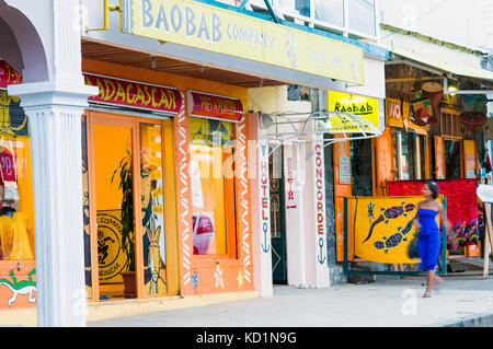 Craft Boutique in Diego Suarez, Madagaskar Stockfoto