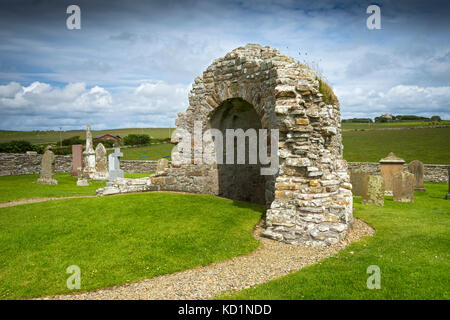 Die runde Kirche des Hl. Nikolaus im Earls Court Bu, in der Nähe von orphir. Orkney Mainland, Schottland, Großbritannien Stockfoto