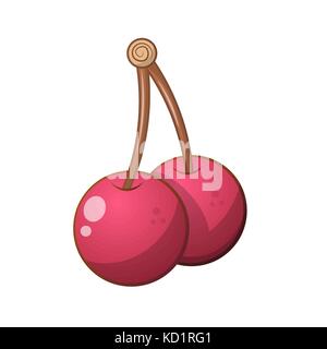 Cherry Symbol. Cartoon Illustration. Stock Vektor