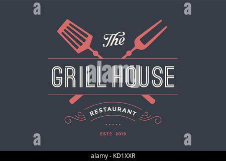 Logo des Grill House Restaurants Stock Vektor