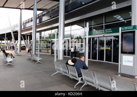 Der Flughafen Mauritius ist nach dem Ersten Premierminister der Republik Mauritius, Sir Seewoosagur Ramgoolam (1900–1985), benannt. Stockfoto