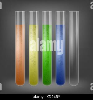 Chemischen test Tube set Stock Vektor