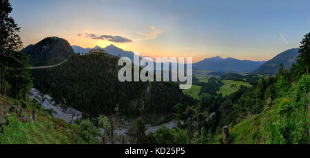 Highline 179 Vereinen Befestigungsanlagen der Burg und Festung ensemble ehrenberg sind östlich von Reutte, bestehend aus vier verschiedenen befestigten Bereiche: kla Stockfoto