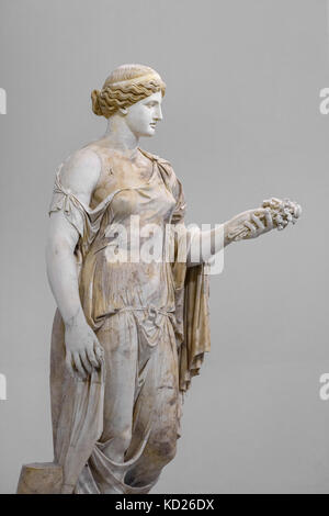 Neapel. Italien. Farnese Flora Major, kolossale Römische Statue, 2. Jahrhundert n. Chr. Museo Archeologico Nazionale di Napoli. Flora Maggiore, II sek d.C. (150 - Stockfoto