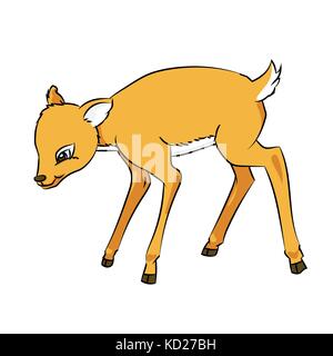 Cartoon Rotwild Ratte auf weißem Hintergrund - Vector Illustration Stock Vektor