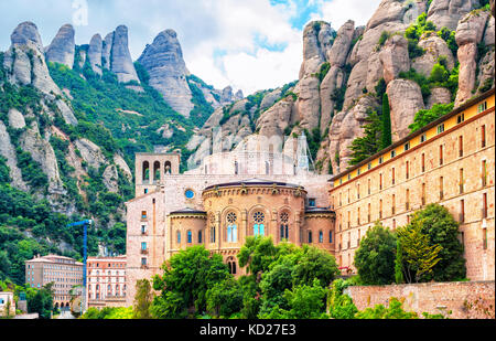 Abtei Santa Maria de Montserrat, Katalonien, Spanien Stockfoto