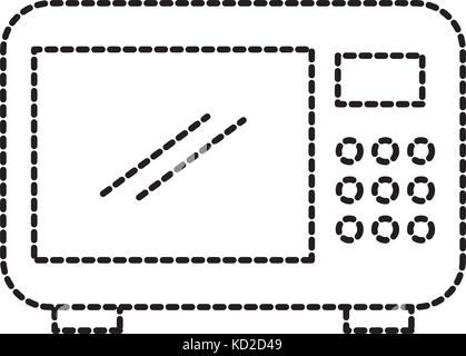 Backofen, Küche, Mikrowelle, Kochen Vektor Symbol Leitung Stock