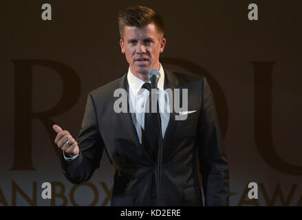 Hamburg, Deutschland. Oktober 2017. Schwimmer Thomas Rupprath beim Herqul German Boxing Award im Besenbinderhof in Hamburg, 08. Oktober 2017. Quelle: Axel Heimken/dpa/Alamy Live News Stockfoto