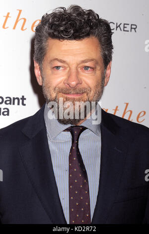 New York, USA. 09 Okt, 2017. Andy Serkis spezielle 'atmen' Screening bei AMC Loews Lincoln Square 13 Theater am 9. Oktober besucht, 2017 in New York City.Credit: geisler - fotopress/alamy leben Nachrichten Stockfoto