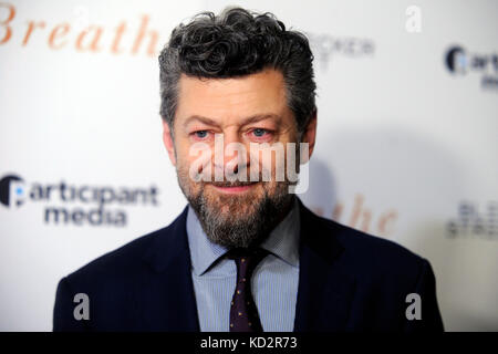 New York, USA. 09 Okt, 2017. Andy Serkis spezielle 'atmen' Screening bei AMC Loews Lincoln Square 13 Theater am 9. Oktober besucht, 2017 in New York City.Credit: geisler - fotopress/alamy leben Nachrichten Stockfoto