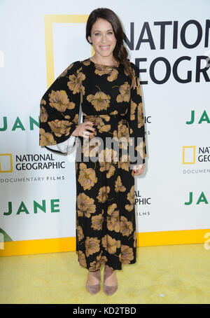 Hollywood, CA, USA. 9. Okt. 2017. 09. Oktober 2017 - Hollywood, Kalifornien - Marla Sokoloff. l.a. Premiere von National Geographic Dokumentarfilme'' 'Jane'' in der Hollywood Bowl in Hollywood statt. Photo Credit: Birdie Thompson/admedia Credit: Birdie Thompson/admedia/zuma Draht/alamy leben Nachrichten Stockfoto