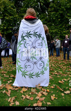 United Patienten Bündnis für die Legalisierung von Cannabis im Old Palace Yard, Westminster, London, UK Stockfoto