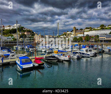 De - Devon: Torquay Harbour View Stockfoto