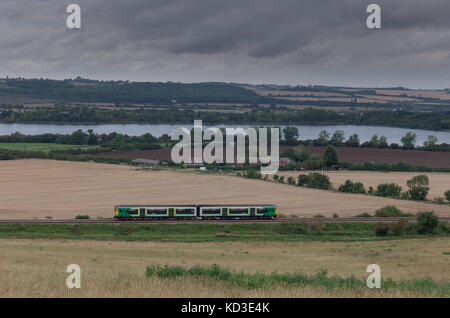 04/09/2017 Lidlington, Bedfordshire London Midland Klasse 150 Sprinter 150105 arbeiten die 1401 Bletchley Bedford Stockfoto