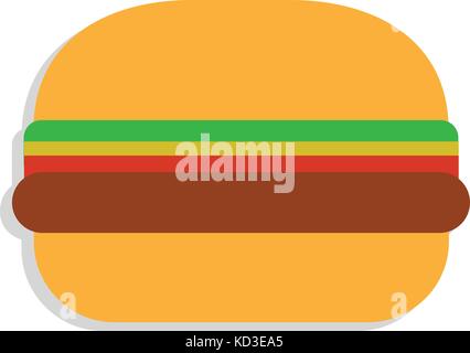 Burger. Vector Illustration Stock Vektor