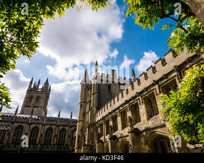 Kreuzgang Quad, Magdalen College, Universität Oxford, Oxford, Oxfordshire, England Stockfoto