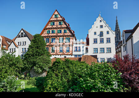 Fachwerkhaus, fischerviertel, Ulm, Baden-Württemberg, Deutschland Stockfoto