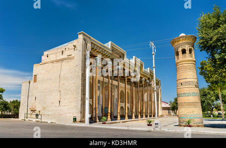 Bolo hauz Moschee in Buchara, Usbekistan Stockfoto