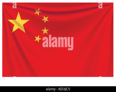 Zurück Flagge China Stock Vektor