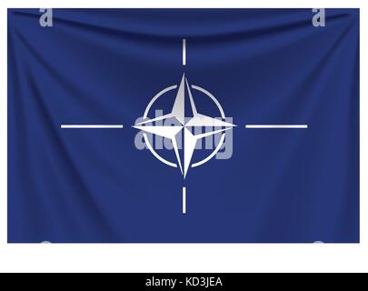 Zurück Flagge Nato Stock Vektor