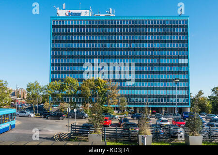 International House, modernen Bürogebäude, Ashford, Kent, England, neben internationalen Bahnhof Ashford, Eurostar, HS1 Stockfoto