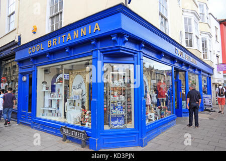 Cool Britannia touristische Souvenirshop, Oxford, Großbritannien Stockfoto