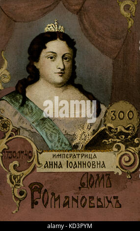 Anna Ioanowna (1693 – 1740), Kaiserin von Russland 1730-1740, Haus von Romanov Stockfoto