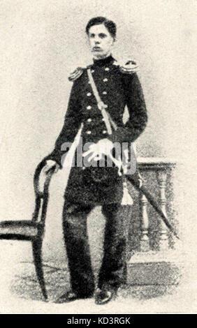 MUSSORGSKY, Modest Portrait - Als junger Offizier in das Regiment der Russischen Imperial Guard russischen Komponisten (1839-1881) Stockfoto