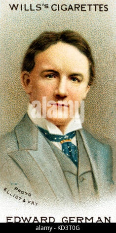 Edward deutschen Portrait von Testamenten Zigarette Karte. In London veröffentlicht. Englische Komponist, 1862-1936 Stockfoto