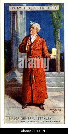 GILBERT und SULLIVAN: Die Piraten von Penzance Major General Stanley. Im Jahr 1879 produziert. Spieler Zigarette Karten. Stockfoto