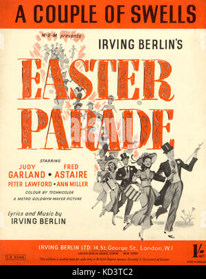 BERLIN, Irving - "Ostern Parade - Titel Seite 'ein Paar schwillt" im Musical "Easter Parade". London: Irving Berlin Ltd., 1947. Fred Astaire und Judy Garland Karikaturen auch dargestellt. Amerikanische Komponist, Herbert. Stockfoto