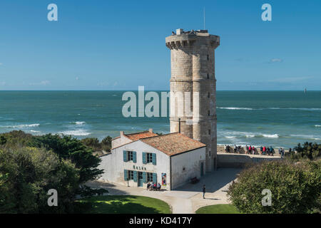 Phare des Baleines, Leuchtturm, Ile de Re, Nouvelle - Aquitaine, Französisch westcoast, Frankreich, Stockfoto